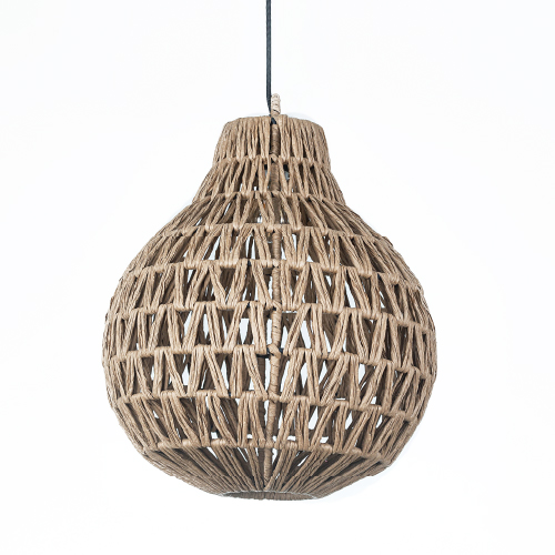 Colgante Trento 1 luz E27 40x50cm de papel kraft tostado